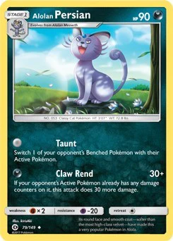 BLE: Alolan Persian - 79/149 (Cosmos Holo) (Holofoil)