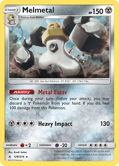 BLE: Melmetal - 129/214 (Cosmos Holo) (Holofoil)