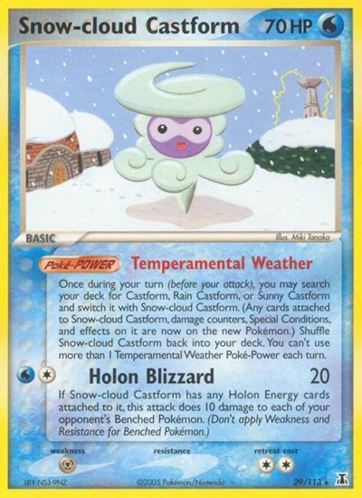 DS: Snow-cloud Castform (Reverse Holofoil)