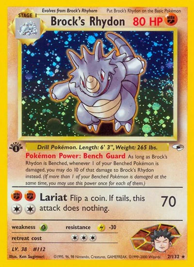 G1: Brock's Rhydon (1st Edition Holofoil)