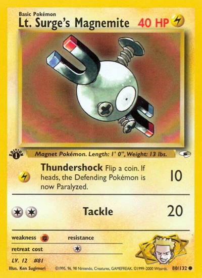 G1: Lt. Surge's Magnemite (80) (Unlimited)