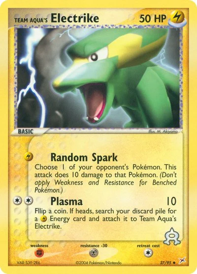MA: Team Aqua's Electrike - 27/95 (Reverse Holofoil)