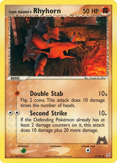 MA: Team Magma's Rhyhorn - 67/95 (Reverse Holofoil)