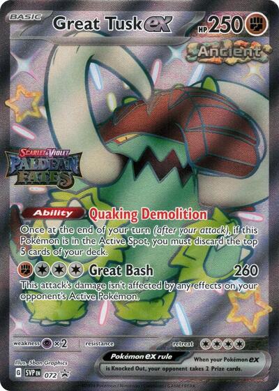 MCAP: Great Tusk ex - 072 (Paldean Fates Stamped) (Holofoil)