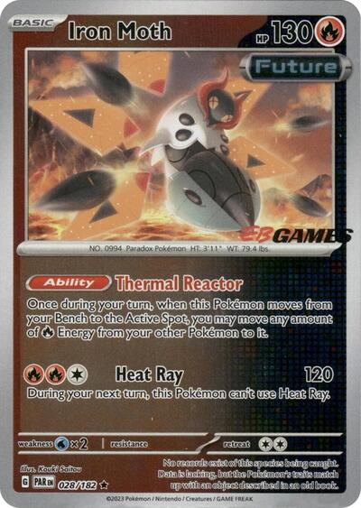 MCAP: Iron Moth - 028/182 (EB Games Promo) (Holofoil)