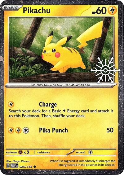 MCAP: Pikachu - 025/165 (Holiday Calendar) (Holofoil)