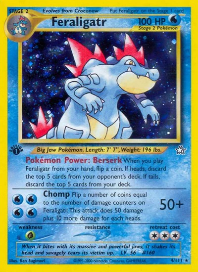 N1: Feraligatr (4) (1st Edition Holofoil)