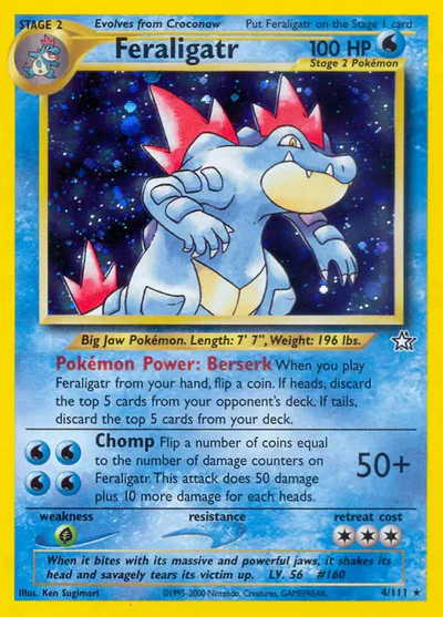 N1: Feraligatr (4) (Unlimited Holofoil)