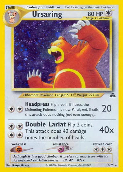 N2: Ursaring (15) (Unlimited Holofoil)