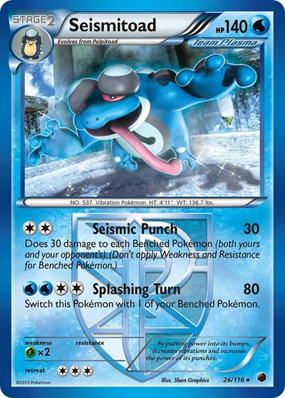 PLF: Seismitoad (Team Plasma) (Reverse Holofoil)