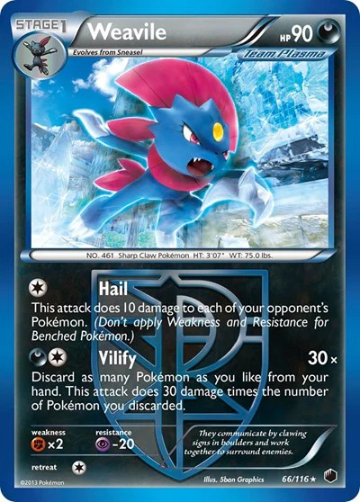 PLF: Weavile (Team Plasma) (Reverse Holofoil)