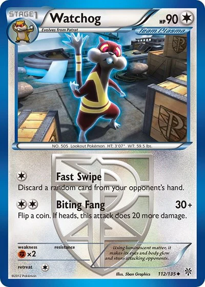 PLS: Watchog (Team Plasma) (112) (Reverse Holofoil)