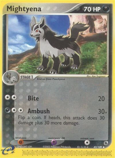 RS: Mightyena - 42/109 (Reverse Holofoil)