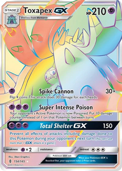 SM02: Toxapex GX (Secret) (Holofoil)