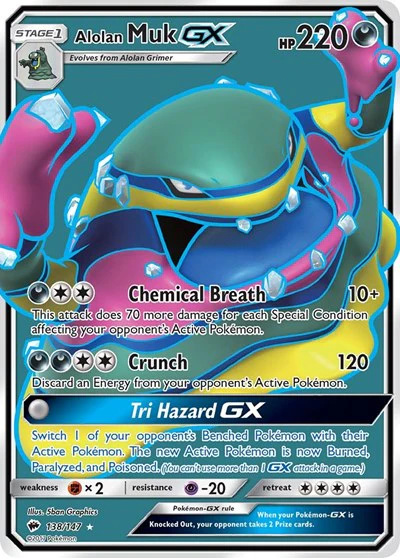 SM03: Alolan Muk GX (Full Art) (Holofoil)