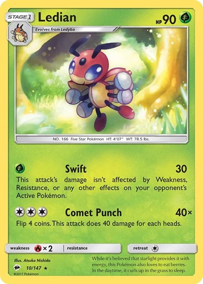 SM03: Ledian (Reverse Holofoil)