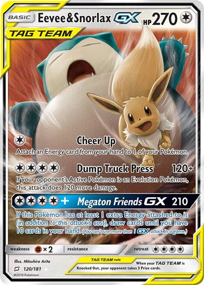 SM9: Eevee & Snorlax GX (Holofoil)