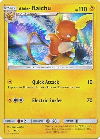 SMK1: Alolan Raichu (#30 Holofoil) (Holofoil)