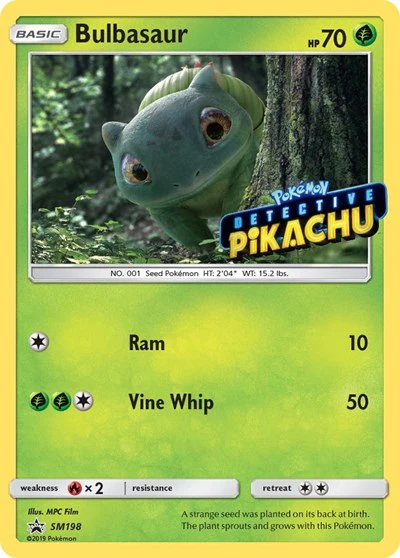 SMP: Bulbasaur - SM198 (Detective Pikachu Stamped) (Holofoil)