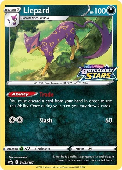 SWSD: Liepard - SWSH187 (Holofoil)