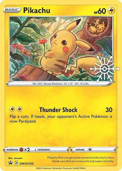 SWSD: Pikachu - SWSH153 (Holiday Calendar) (Holofoil)