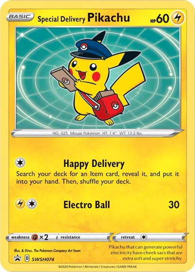 SWSD: Special Delivery Pikachu - SWSH074 (Holofoil)