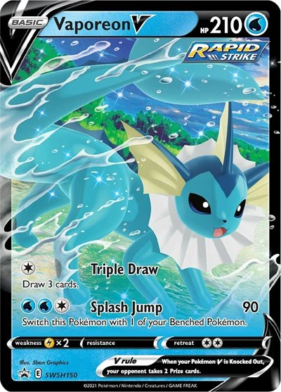 SWSD: Vaporeon V - SWSH150 (Holofoil)