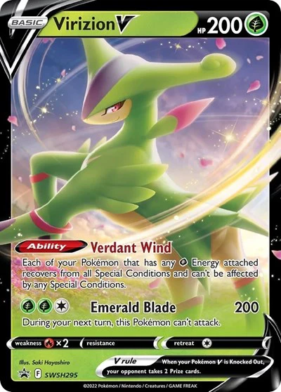 SWSD: Virizion V - SWSH295 (Holofoil)