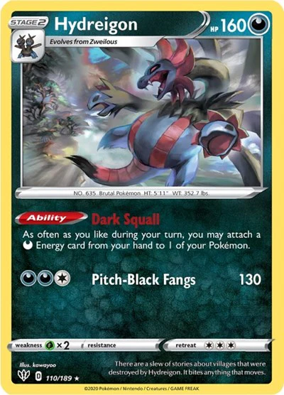 SWSH03: Hydreigon (Reverse Holofoil)