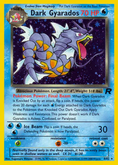 TR: Dark Gyarados (8) (Unlimited Holofoil)
