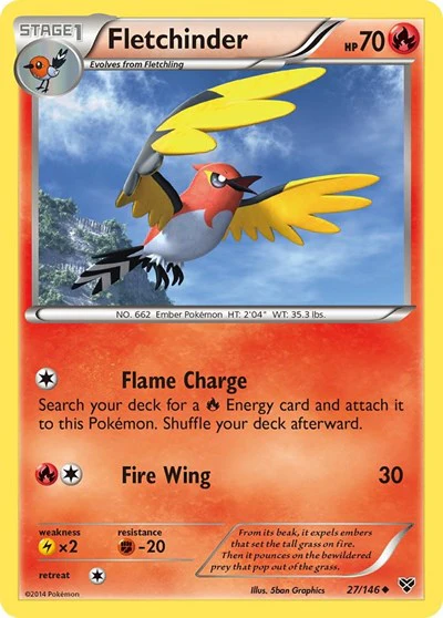 XY: Fletchinder (Reverse Holofoil)